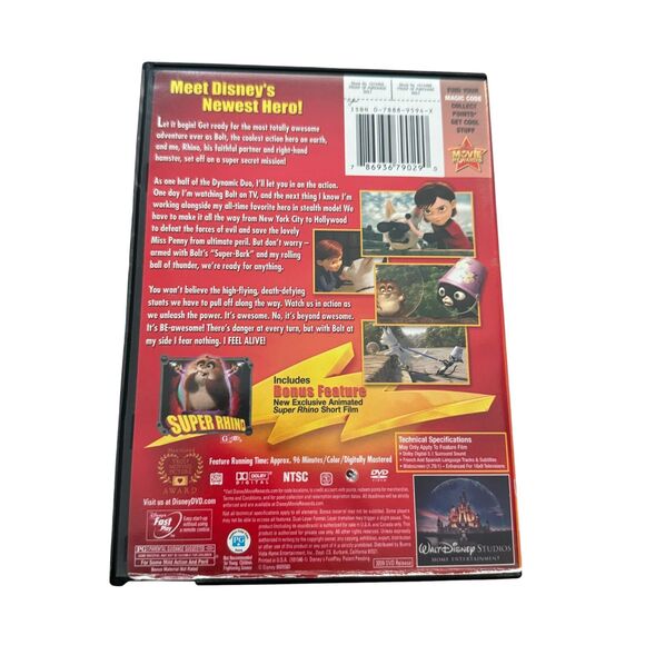 Bolt (Single-Disc Edition) - DVD - VERY GOOD John Travolta Miley Cyrus - Picture 2 of 4